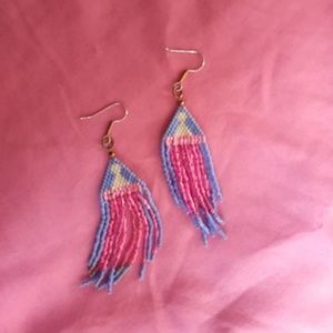 Seed beaded earrings